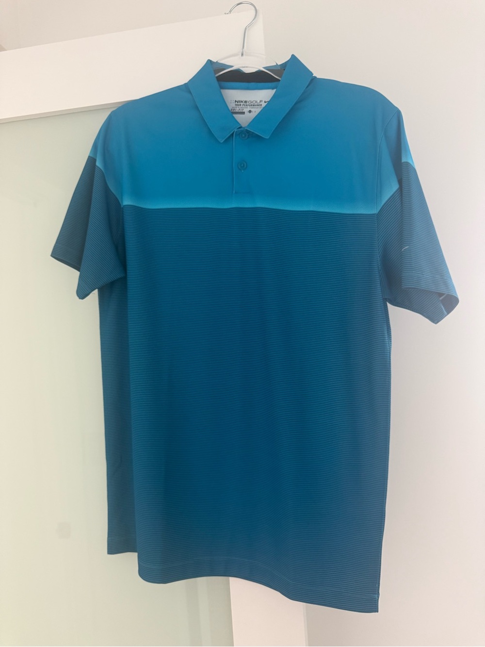 Nike Men’s Two-Tone Teal Blue Polo